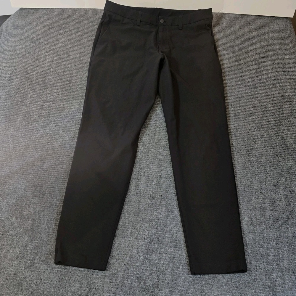 Lululemon ABC Straight 5-Pocket Pants Mens Size 35 (35x30) Black Stretch